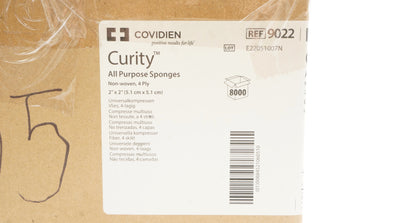 Covidien 9022 Curity All Purpose Sponges 2inch x 2inch - Case of 7200
